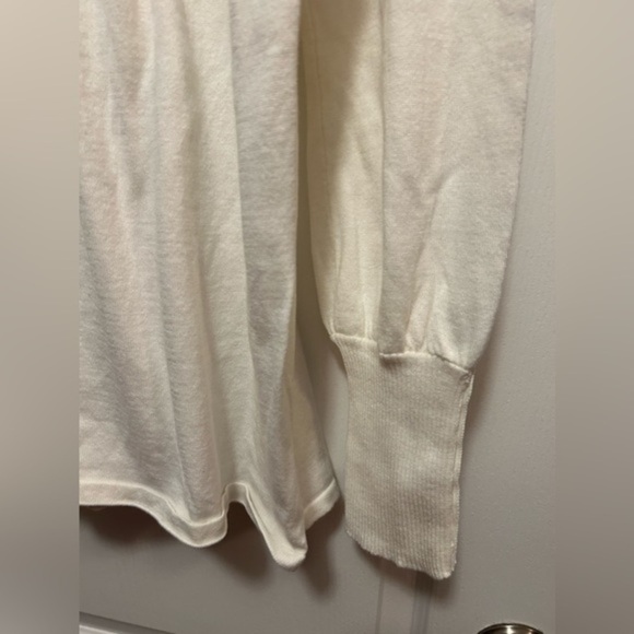 Sonoma Life-style sweater size Large ivory turtleneck button neck & sleeve NWT - Picture 10 of 16